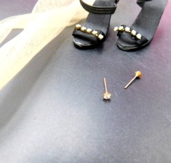 tonner emme black sheer dress ears